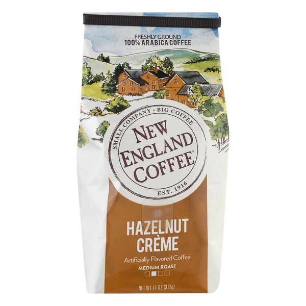New England Coffee Hazelnut Creme Flavored Medium Roast Ground Coffee