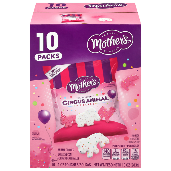 Mother's Original Frosted Circus Animal Cookies - 10 ct