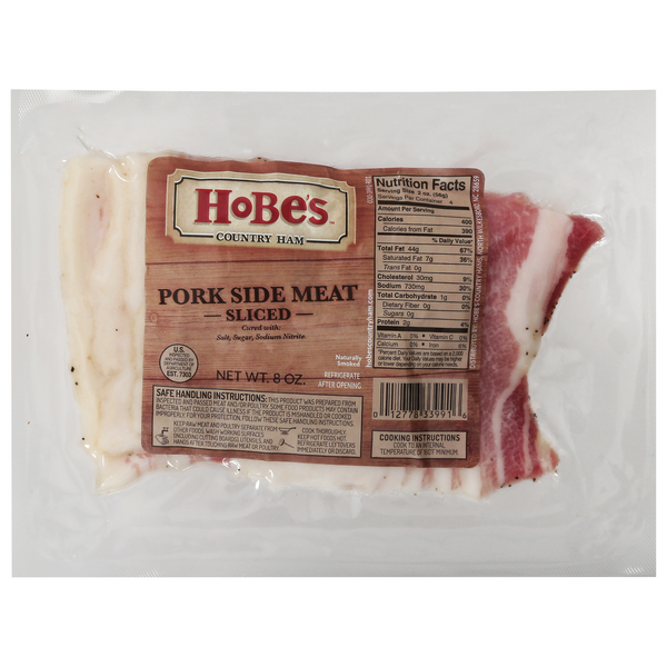Hobe's Pork Side Meat Sliced