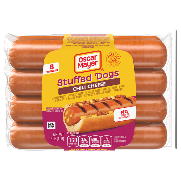 Oscar Mayer Stuffed Dogs Chili Cheese Hot Dogs