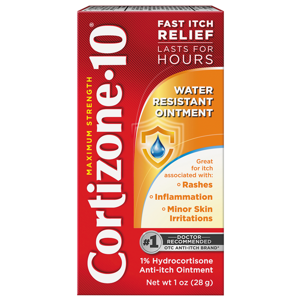 Cortizone-10 Hydrocortisone Anti-Itch Ointment Water Resistant