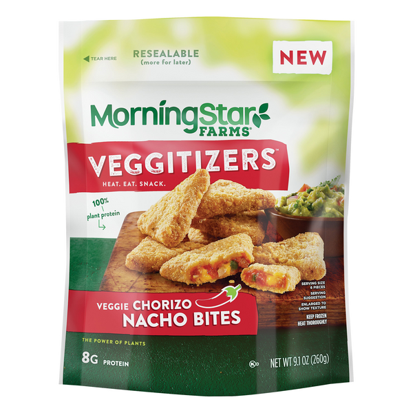 Save on MorningStar Farms Veggitizers Veggie Chorizo Nacho Bites Plant