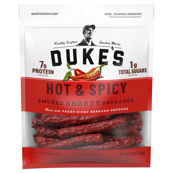 Duke's Hot & Spicy 7g Protein Smoked Shorty Sausages