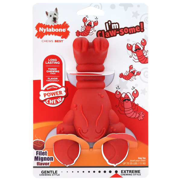 Nylabone Filet Mignon Flavor Lobster Dog Toy