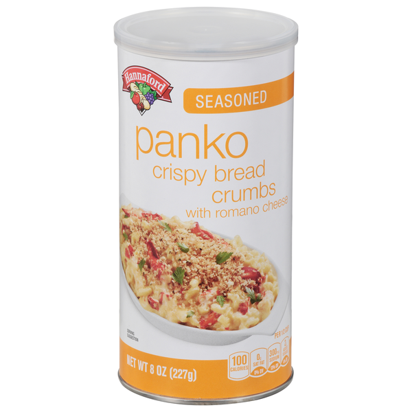 Hannaford Seasoned Panko Crispy Bread Crumbs with Romano Cheese