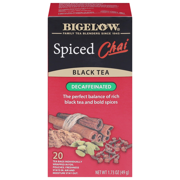 Bigelow Decaffeinated Spiced Chai Black Tea Bags