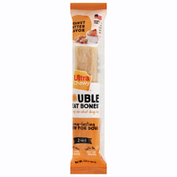 Ultra Chewy Double Treat Bones Peanut Butter Flavor Dog Chew