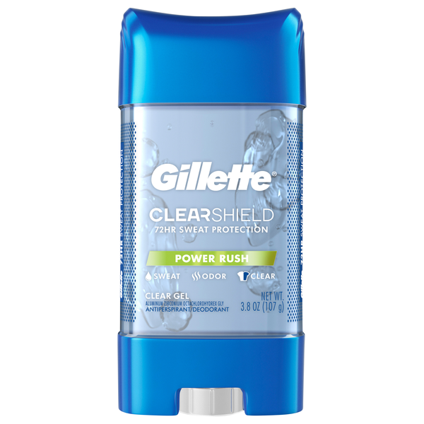 Gillette Power Rush Antiperspirant Deodorant Clear Gel