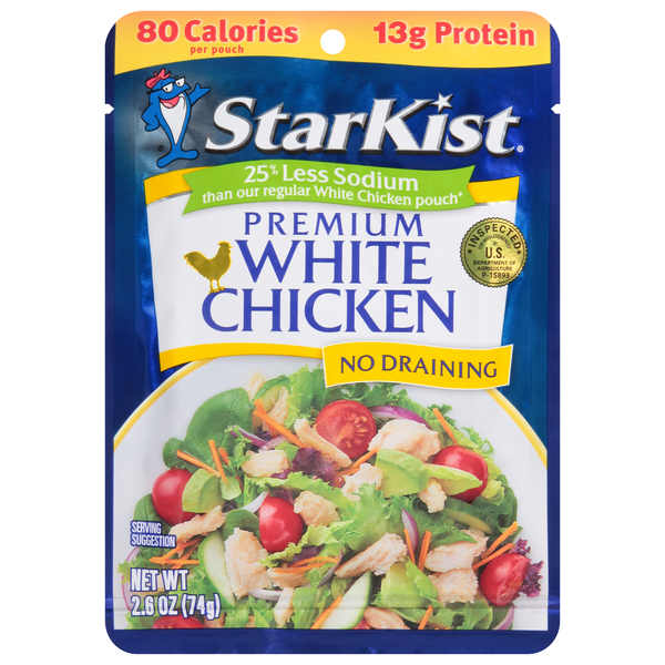 StarKist 25% Less Sodium Premium White Chicken No Draining