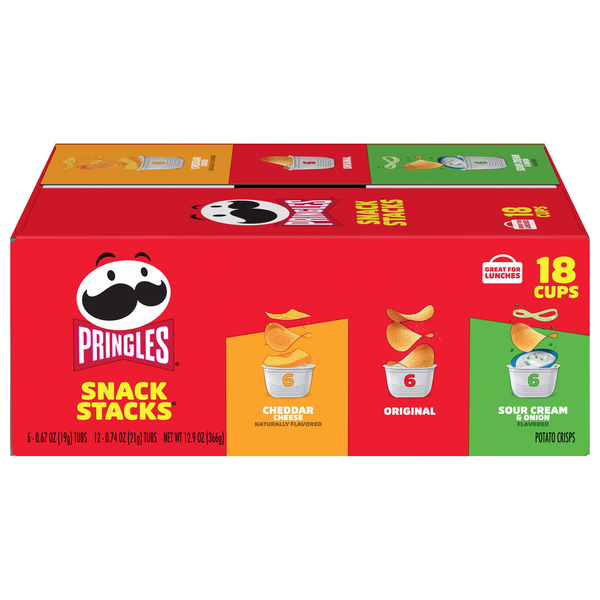 Pringles Snack Stacks Potato Crisps Chips Variety Pack - 18 ct