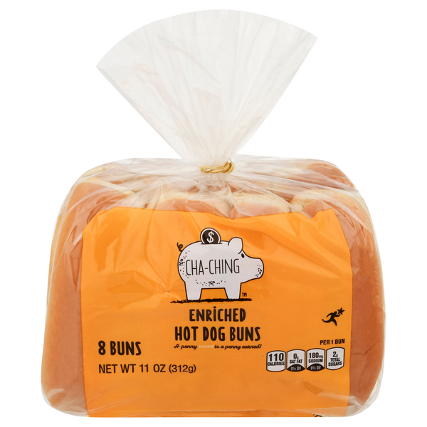 Cha-Ching Enriched Hot Dog Buns - 8 ct