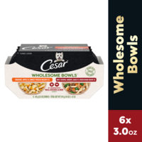 CESAR Wholesome Bowls Chicken & Beef Variety Pack Adult Wet Dog Food 6 ct