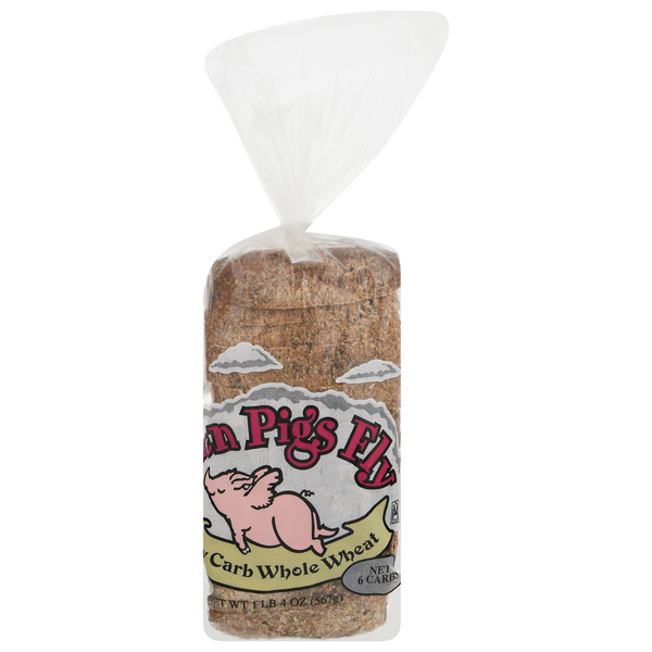 When Pigs Fly Natural Low Carb Whole Wheat Sliced Bread Loaf