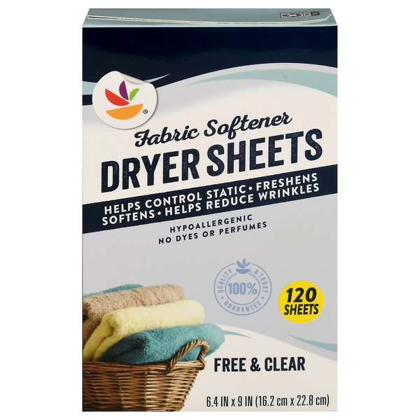 Our Brand Free & Clear Fabric Softener Dryer Sheets