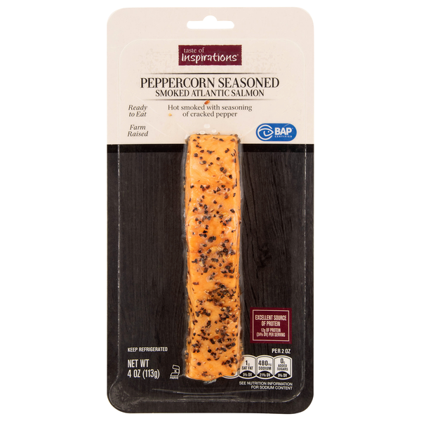 Taste of Inspirations Peppercorn Seasoned Smoked Atlantic Salmon