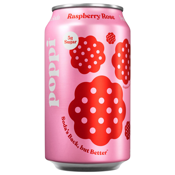 Save on Poppi Prebiotic Raspberry Rose Soda Order Online Delivery