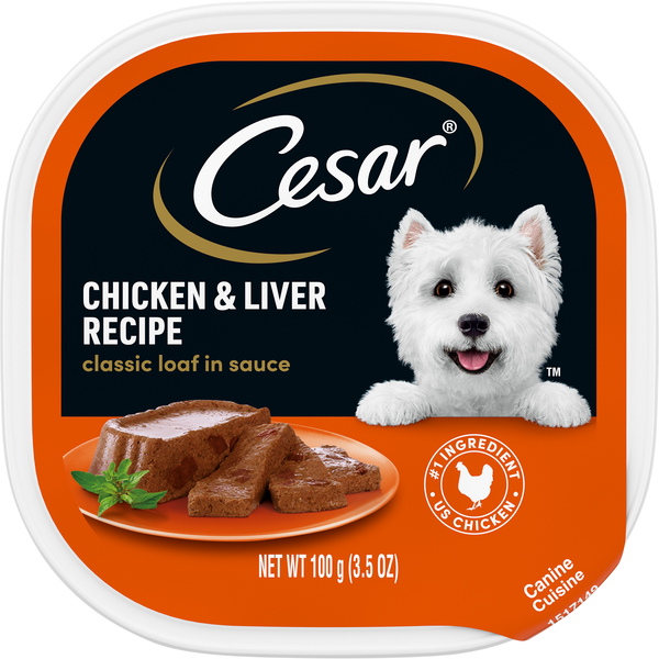 CESAR Classic Loaf in Sauce Chicken & Liver Recipe Adult Wet Dog Food
