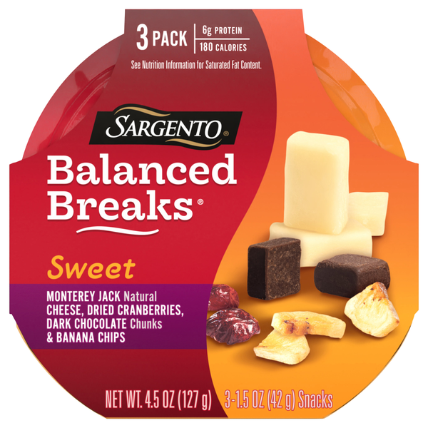 Sargento Sweet Balanced Breaks Monterey Jack/Cranberries/Banana Chip -3 ct