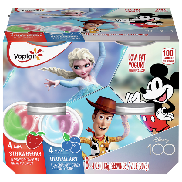 Save on Yoplait Kids Disney Frozen II Low Fat Blueberry/Strawberry Yogurt Cup 8 ct Order Online