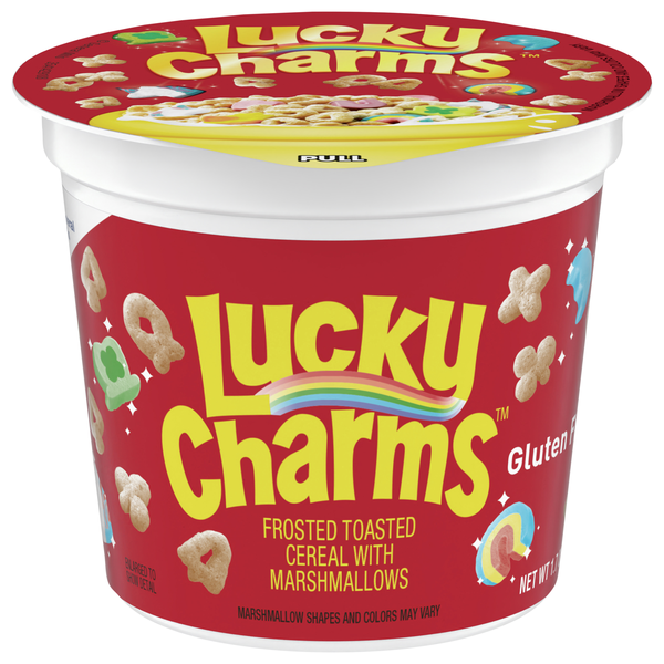 Lucky Charms Gluten Free Frosted Toasted Cereal Cup with Marshmallows