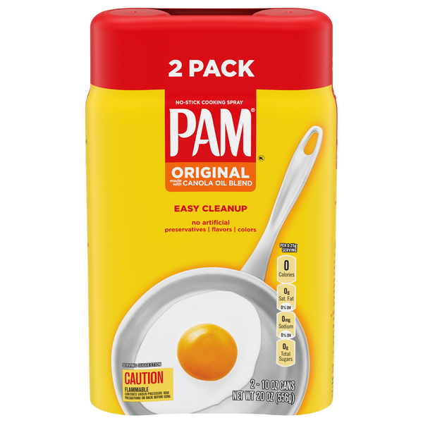 PAM Original Canola Oil Blend No-Stick Cooking Spray - 2 ct
