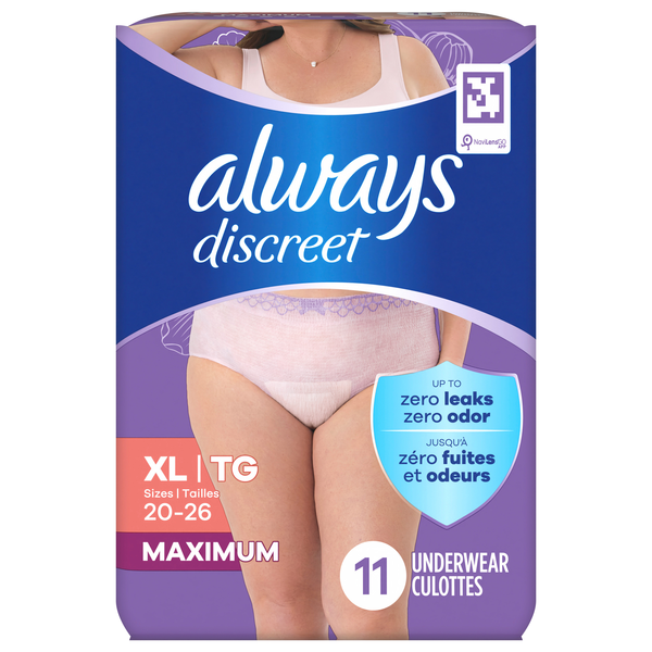 Always Discreet Women's Incontinence Underwear Maximum XL