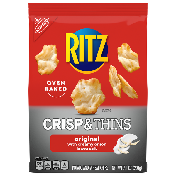 Save on Nabisco Ritz Crisp & Thins Oven Baked Original with Creamy