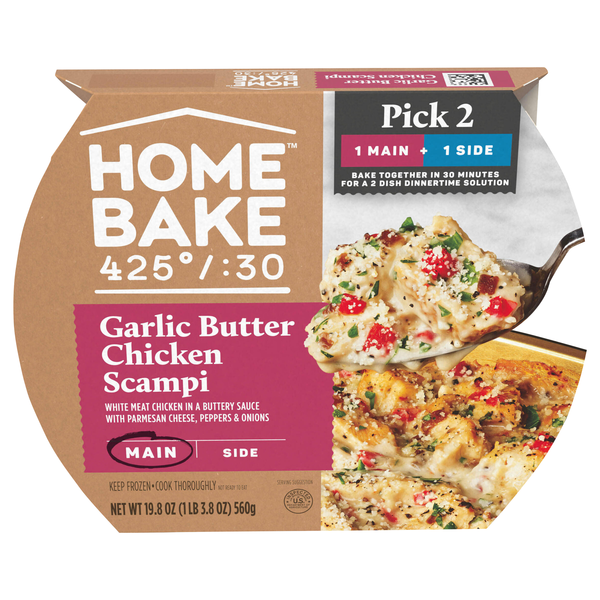 Homebake Garlic Butter Chicken Scampi Family Size Frozen Meal