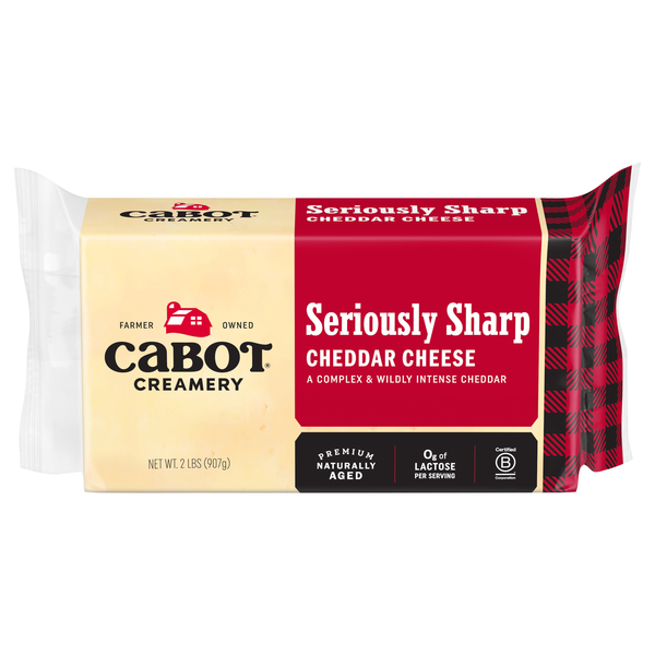 Cabot Creamery Aged Seriously Sharp White Cheddar Cheese Block