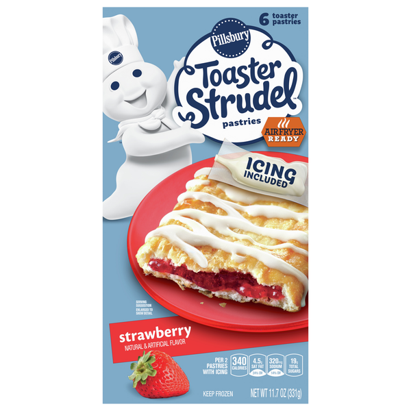 Pillsbury Strawberry Toaster Strudel Pastries - 6 ct