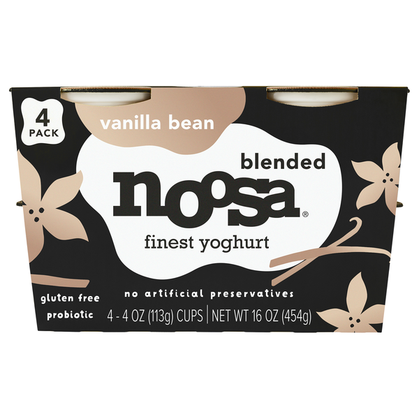 Noosa Blended Vanilla Bean Yoghurt Cup - 4 ct