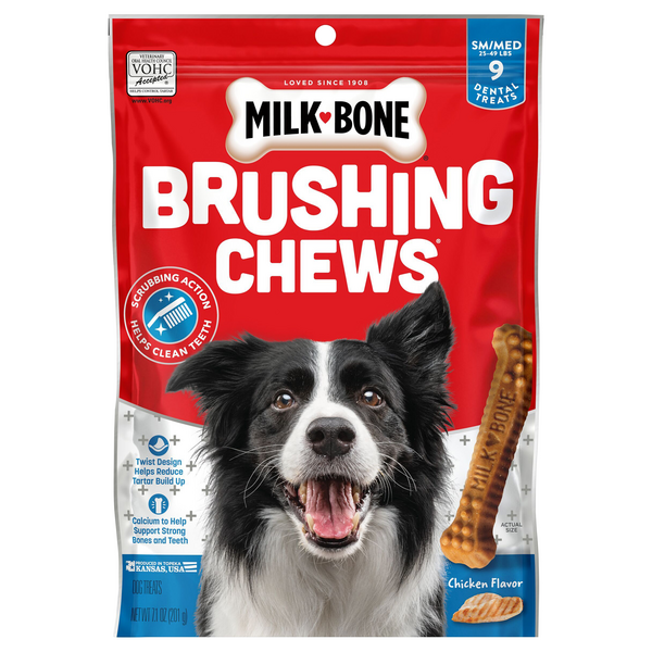 Save on MilkBone Brushing Chews Chicken Flavor SmallMed Dental Dog