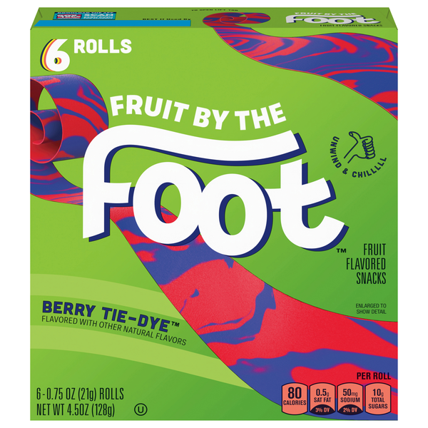 Fruit By The Foot Fruit Snacks Berry Tie Dye - 6 ct