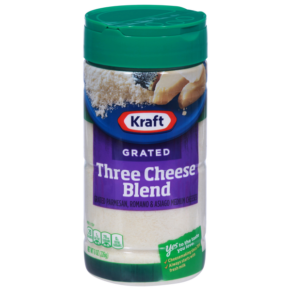Save on Kraft 100 Grated Three Cheese Blend Order Online Delivery
