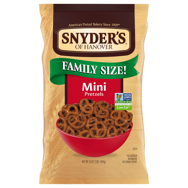 Snyder's of Hanover Low Fat Mini Pretzels Family Size