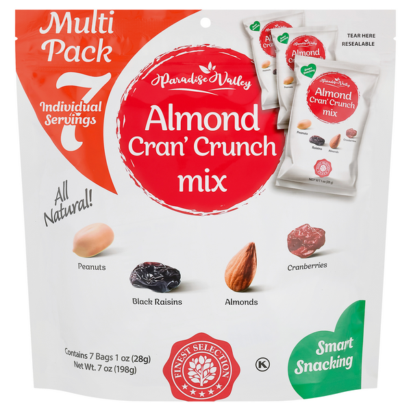 Paradise Valley Smart Snacking Almond Cran' Crunch Mix Variety Pack - 7 ct