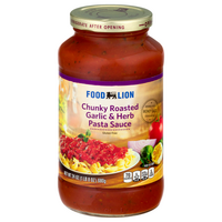 Food Lion Chunky Roasted Garlic & Herb Pasta Sauce