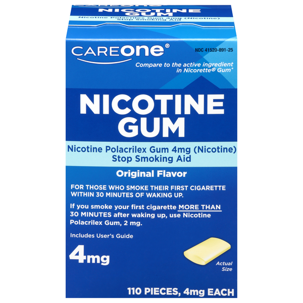 CareOne Nicotine Gum 4mg Original