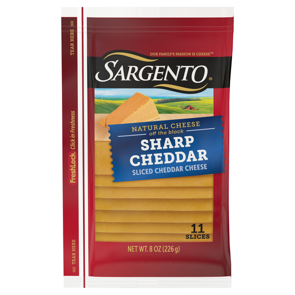 Sargento Natural Sharp Cheddar Cheese Slices - 11 ct