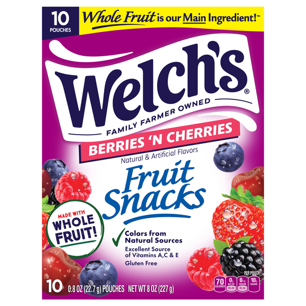Welch's Berries 'N Cherries Fruit Snacks - 10 ct
