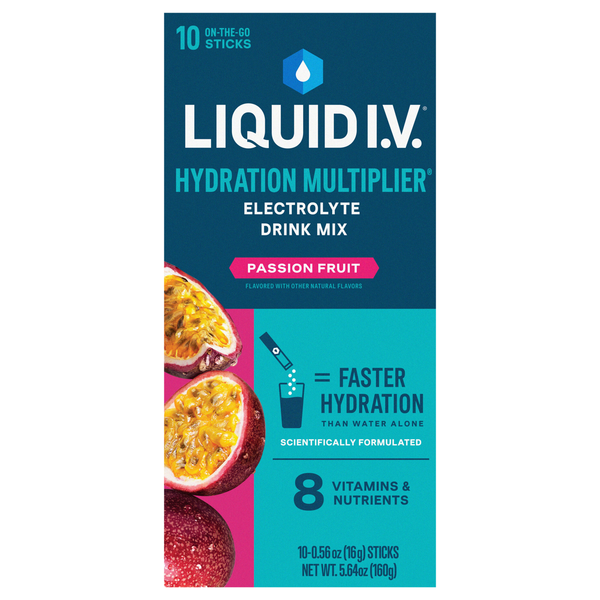 Liquid I.V. Passion Fruit Electrolyte Drink Mix Sticks - 10 ct