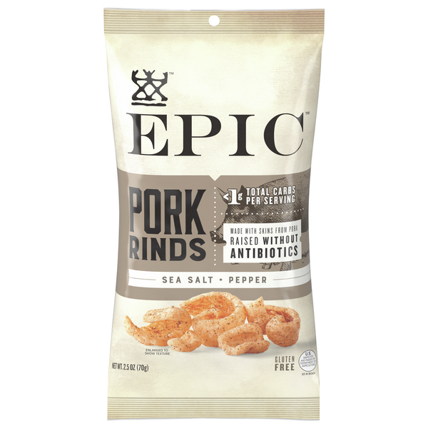 Save on EPIC Pork Rinds Sea Salt & Pepper Gluten Free Order Online