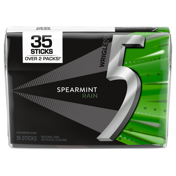 Wrigley's 5 Sugar Free Gum Spearmint Rain