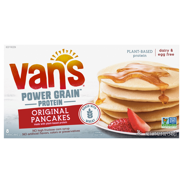 Van's Power Grain Plant-Based Protein Original Pancakes - 8 ct