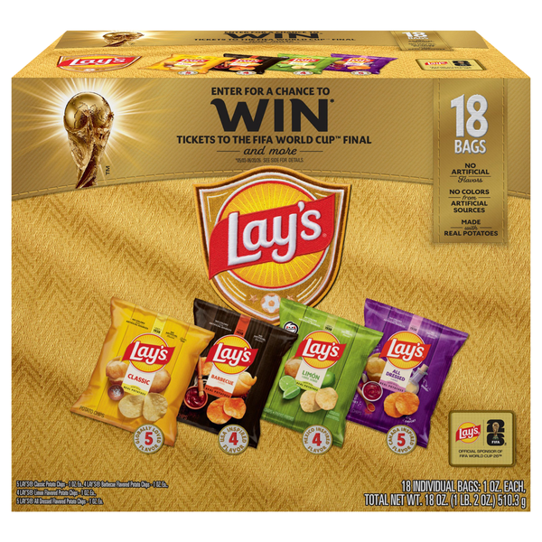 Lay's FIFA Potato Chip Variety Pack - 18 ct