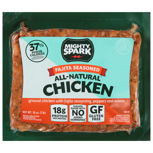 Mighty Spark All Natural Fajita Seasoned Ground Chicken