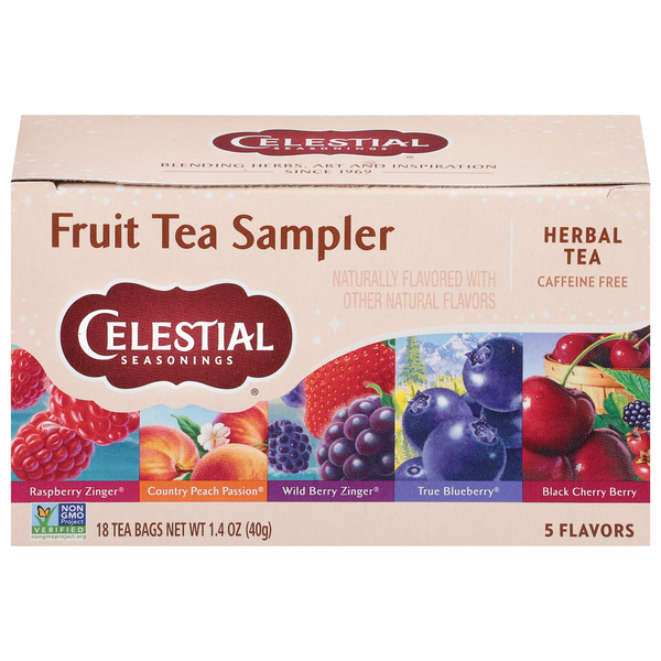 Celestial Seasonings Caffeine Free Fruit Tea Sampler Herbal Tea Bags