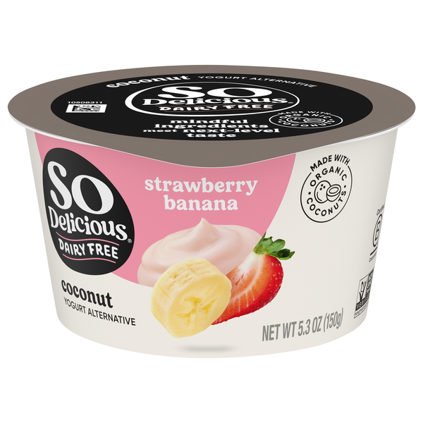 So Delicious Dairy Free Vegan Strawberry Banana Coconutmilk Yogurt Cup