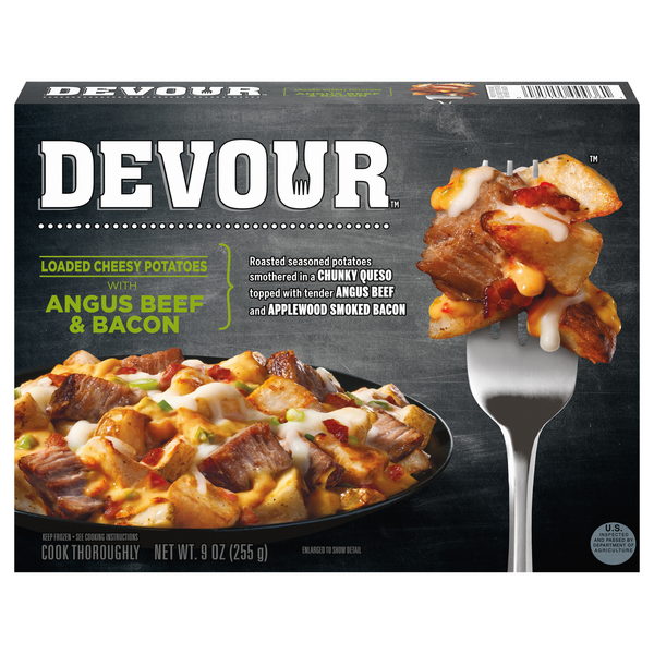 DEVOUR Loaded Cheesy Potatoes with Angus Beef & Bacon Frozen Meal