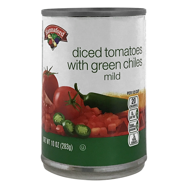 Hannaford Diced Tomatoes with Green Chiles